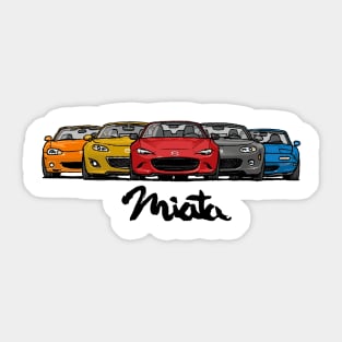 MX5 Miata Generations Sticker